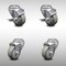 Service Caster 3 Inch SS Gray Polyurethane Wheel Swivel Bolt Hole Caster Set with 2 Brake SCC SCC-SSBH20S314-PPUB-TLB-2-S-2 - alternate 1